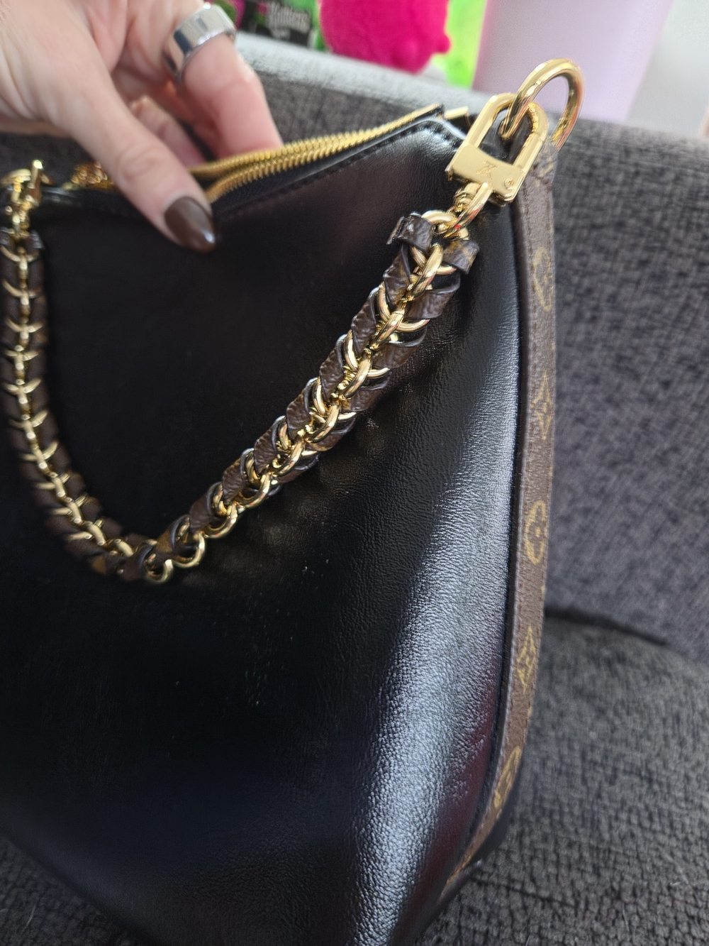 Mini Multipass In Black Leather - Picture 9 of 14